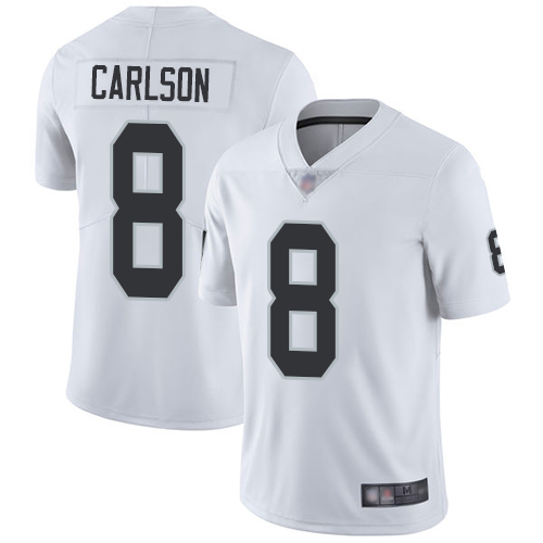 Men Oakland Raiders Limited White Daniel Carlson Road Jersey NFL Football #8 Vapor Untouchable Jersey->women nfl jersey->Women Jersey